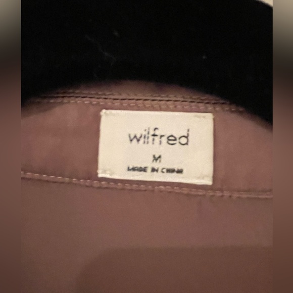 Wildred Taupe Tie Front Satin Blouse. Size M - Picture 3 of 3